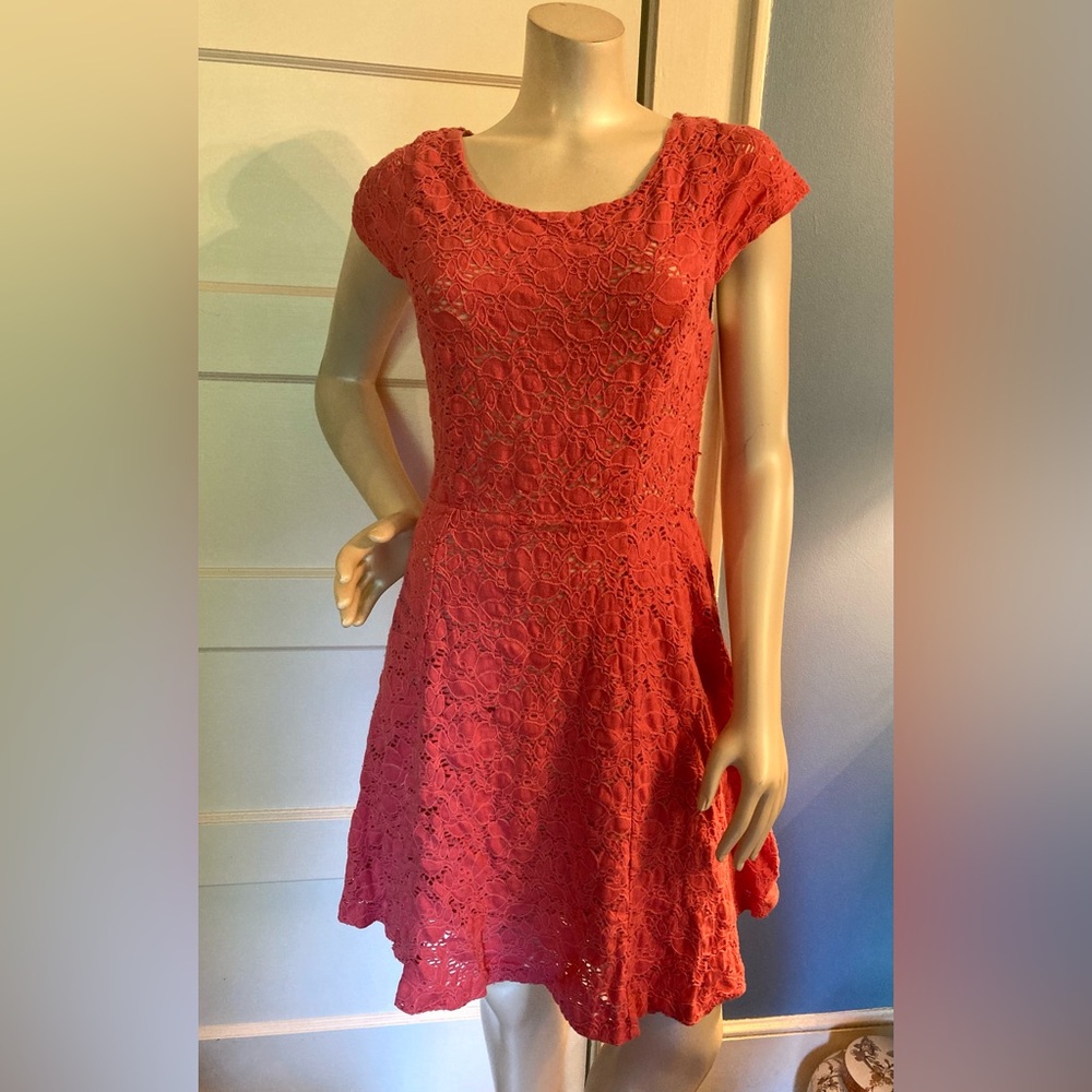 🌷Mauve Lace Short Sleeved Maeve Dress, Size Medium